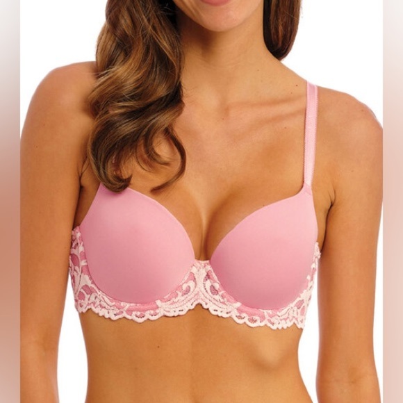 Wacoal INSTANT ICON Contour Bra Bridal Rose / Crystal Pink Sz 34DD/34E - Picture 1 of 8